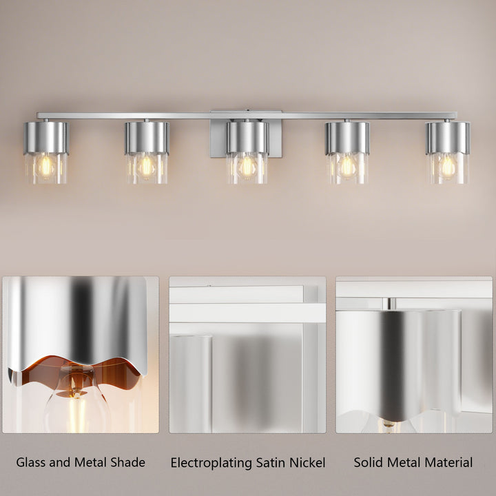 Lumin 3-light Dimmable Vanity Light With Scalloped Metal Shade