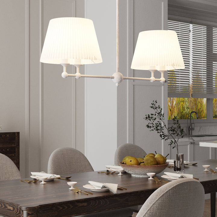 4-Light Dimmable Classic And Traditional Shaded Liner Pendant #19227