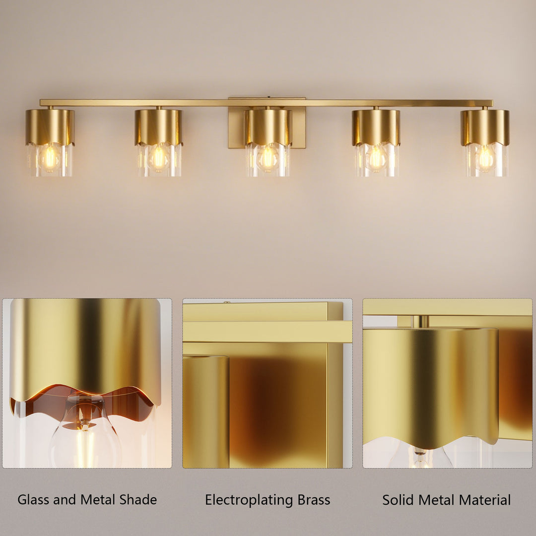 Lumin 3-light Dimmable Vanity Light With Scalloped Metal Shade