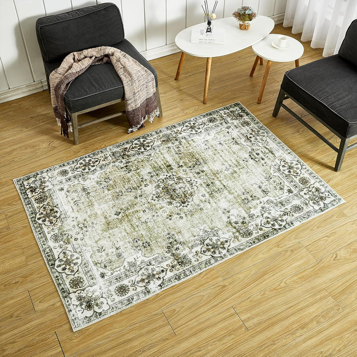 Faux Cashmere Green Vintage Rugs