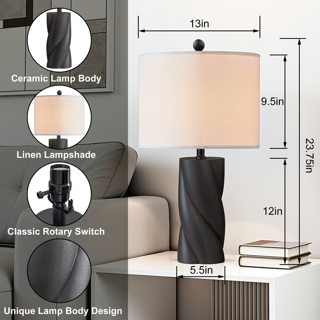 Modern Ceramic Table Lamp (Set of 2)
