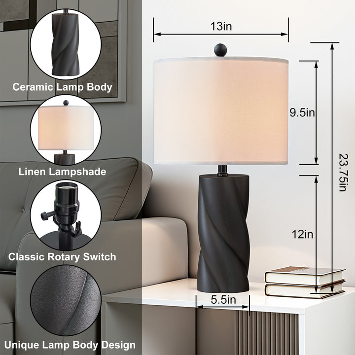 Modern Ceramic Table Lamp (Set of 2)