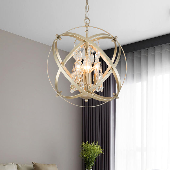 Maxax 4 - Light Dimmable Globe Chandelier #MX19026-4