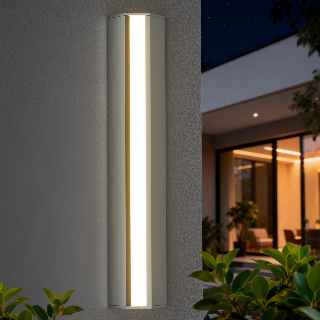 Natura 23'' H Dimmable Led Black Aluminum 3cct(3000k/4000k/5000k) Adjustable Oudoor Wall Light #OW7109