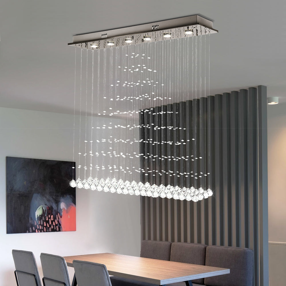 Maxax Luxury Modern Triangle Raindrop Crystal Chandelier (Large) #MX16002