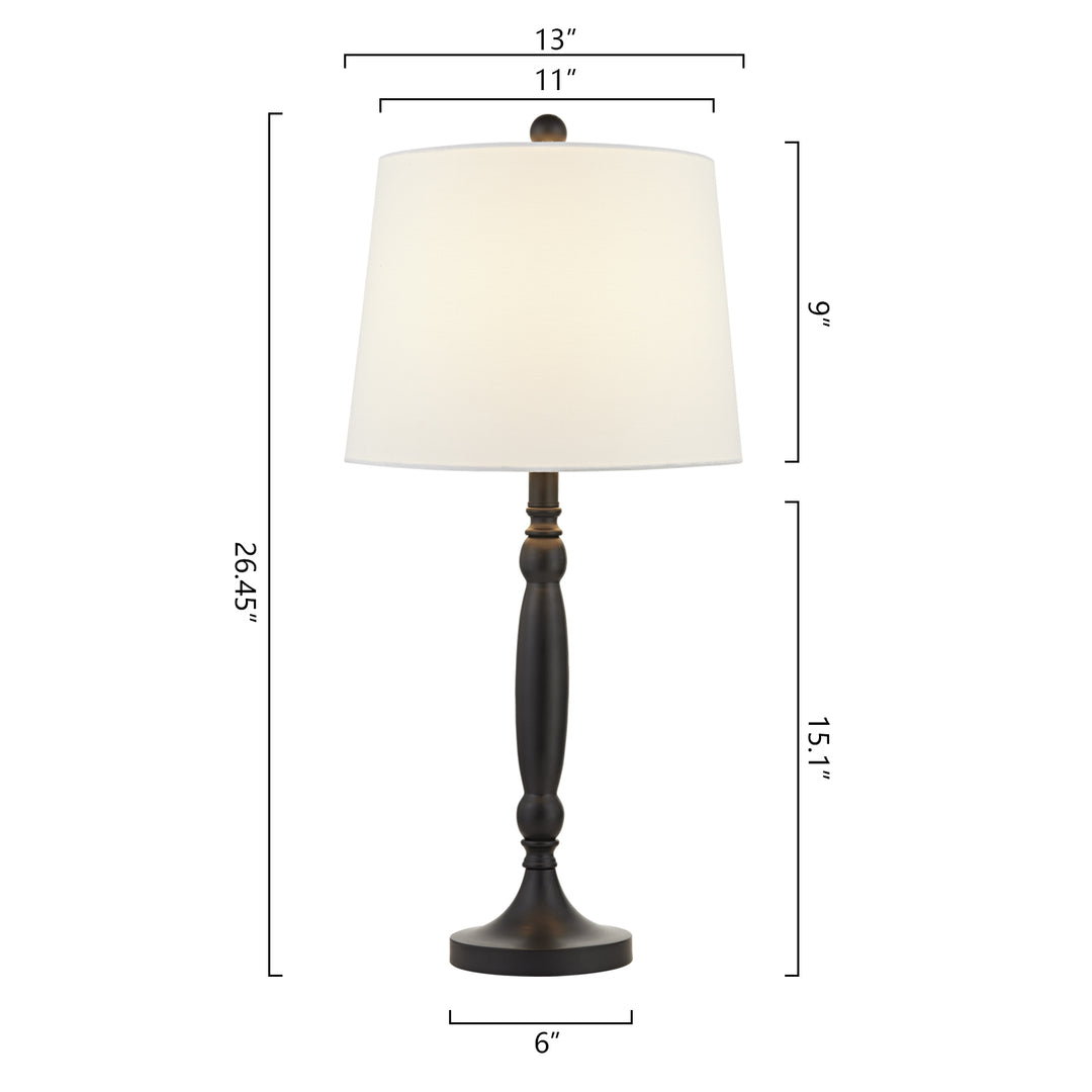 Matte Traditional Floor & Table Lamp Set (Set of 3) #TF102-BK