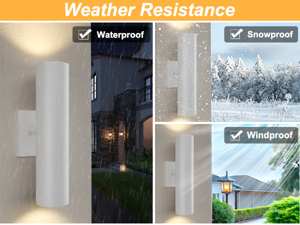 Aluminum Black Outdoor Wall Light (Set of 2) #OW7121