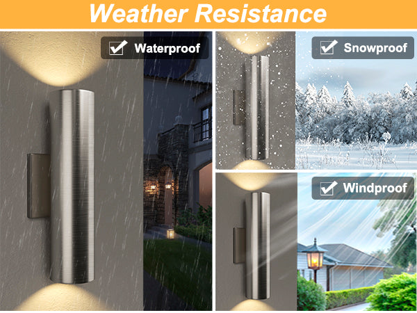 Aluminum Black Outdoor Wall Light (Set of 2) #OW7121