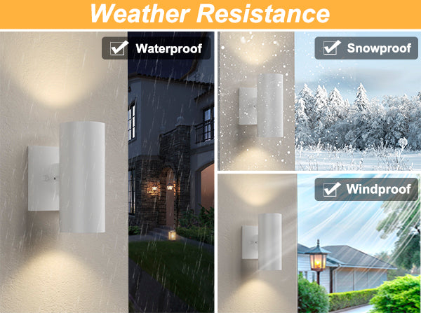 Aluminum Black Outdoor Wall Light (Set of 2) #OW7121