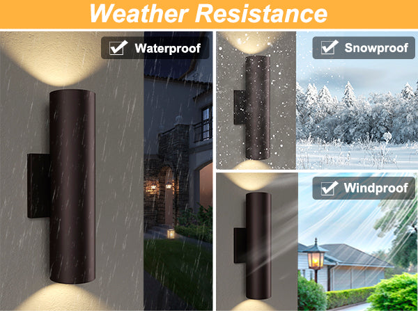 Aluminum Black Outdoor Wall Light (Set of 2) #OW7121