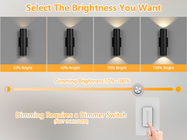 Dusk Black Dimmable Led Wall Sconces (Set of 2) #OW7121
