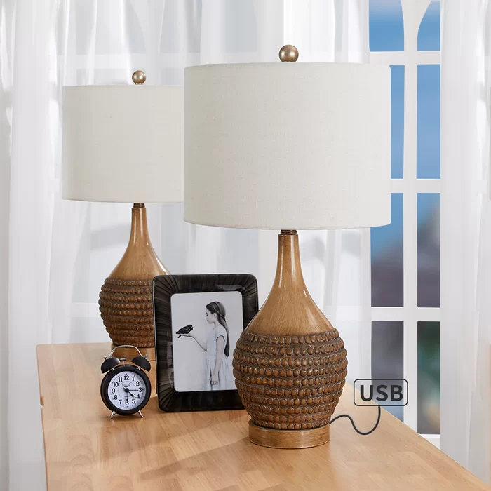 Maxax  USB Table Lamp set of 2