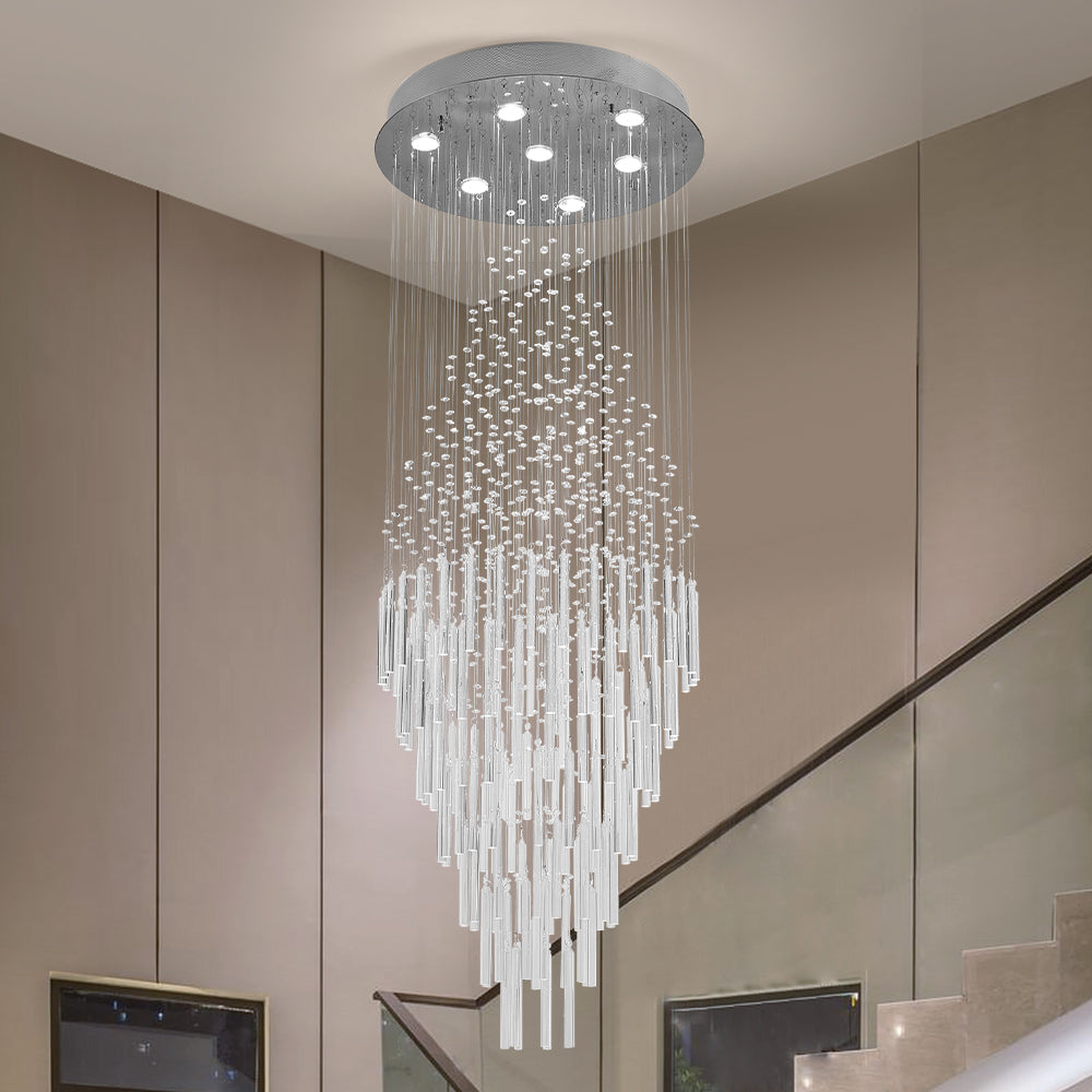 Maxax Luxury Modern Prizm Raindrop Crystal Chandelier #MX16006