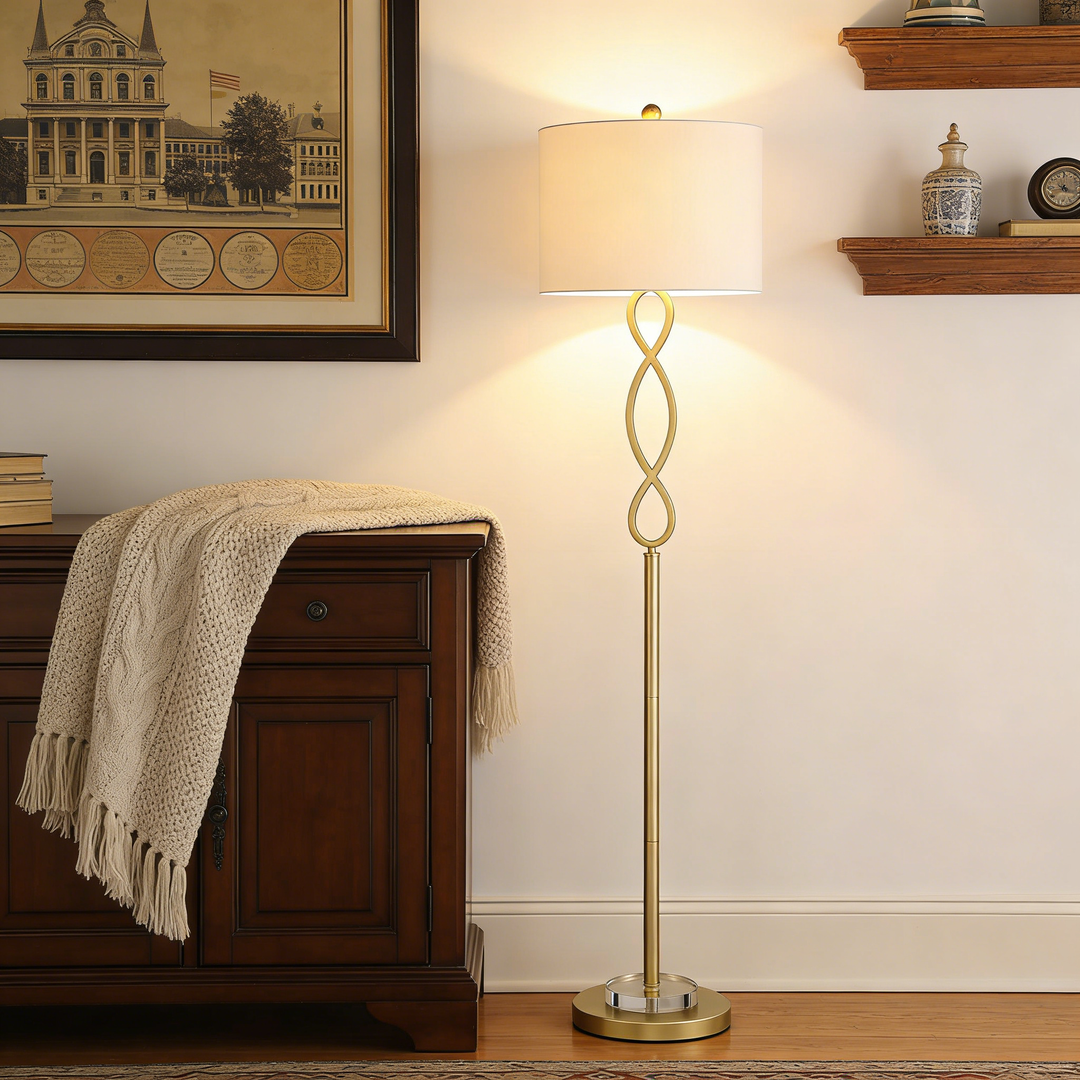 59'' Gold Traditional Floor Lamp #F10