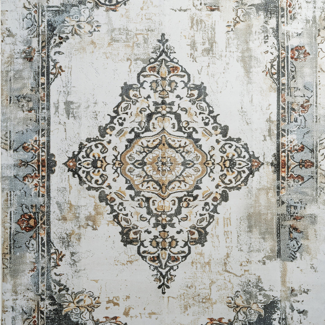 Nature Flower Non-Slip Machine Washable Antique Area Rug For Living Room, Hallway Runner, Entryway Rug #AZJL1001