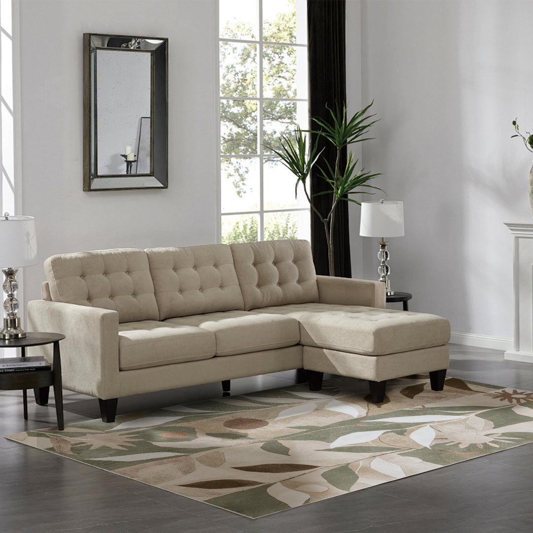 YUIlili Modern Abstract Floral Area Rug Black Brown Beige Soft Low-Pile Non-Slip Machine Washable Carpet for Living Room, Bedroom, Hallway Runner Indoor Rugs #AZJL13