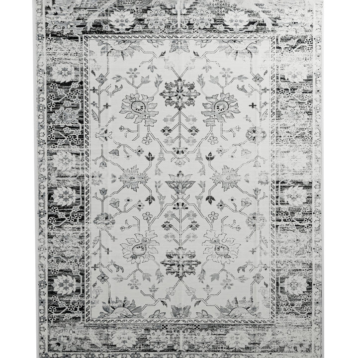 Non-Slip Machine Washable Grey Cream Area Rug For Living Room, Hallway Runner, Entryway Rug #AZJL801