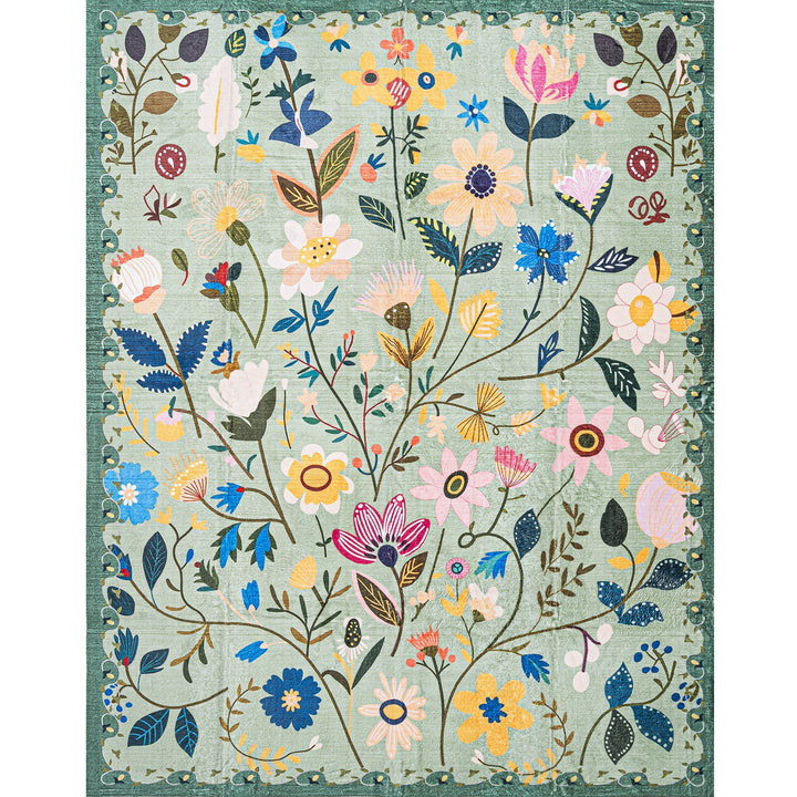 YUIlili Nature Voja Non-Slip Machine Washable Colorful Modern Area Rug For Living Room, Hallway Runner, Entryway Rug #AZJL9