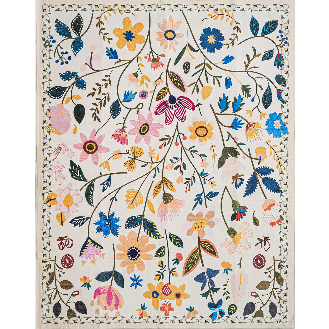 Nature Voja Non-Slip Machine Washable Colorful Modern Area Rug For Living Room, Hallway Runner, Entryway Rug #AZJL961