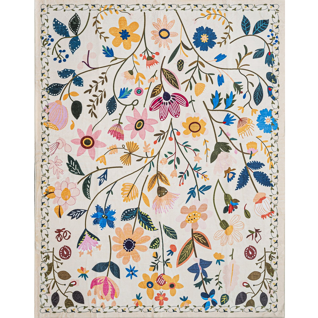 YUIlili Nature Voja Non-Slip Machine Washable Colorful Modern Area Rug For Living Room, Hallway Runner, Entryway Rug #AZJL9