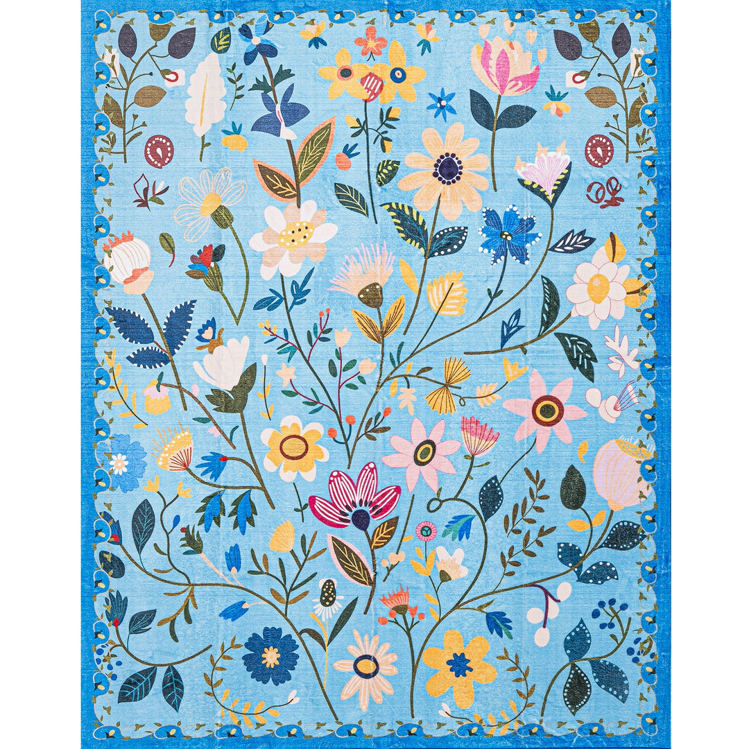 YUIlili Nature Voja Non-Slip Machine Washable Colorful Modern Area Rug For Living Room, Hallway Runner, Entryway Rug #AZJL9