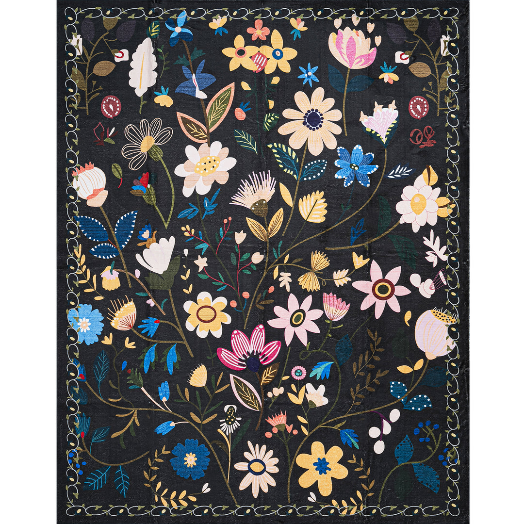 Nature Voja Non-Slip Machine Washable Colorful Modern Area Rug For Living Room, Hallway Runner, Entryway Rug #AZJL961