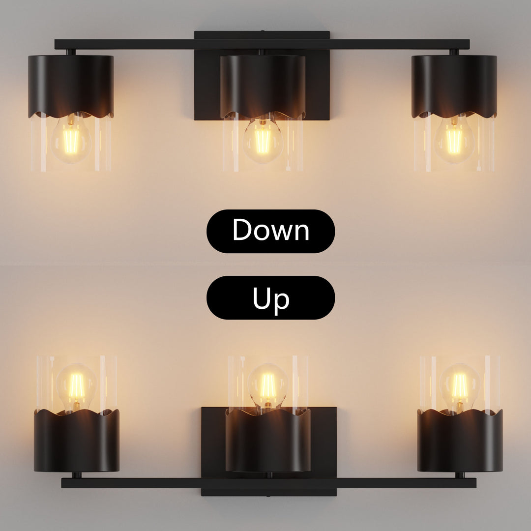 Lumin 3-light Dimmable Vanity Light With Scalloped Metal Shade