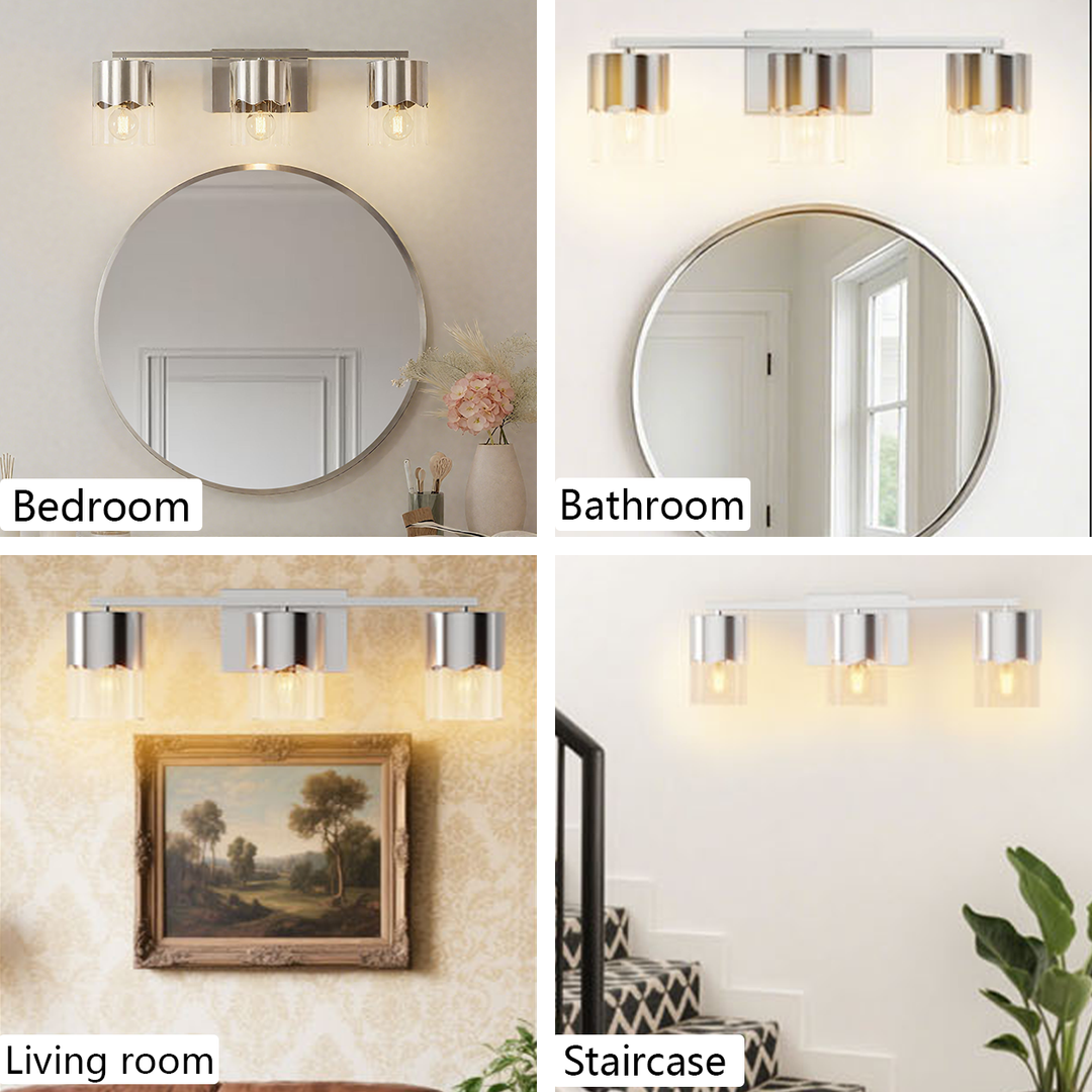 Lumin 3-light Dimmable Vanity Light With Scalloped Metal Shade
