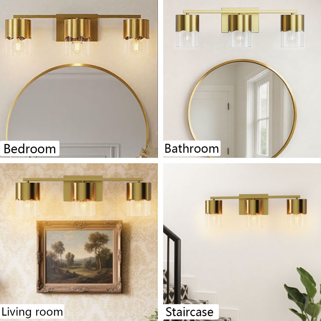 Lumin 3-light Dimmable Vanity Light With Scalloped Metal Shade