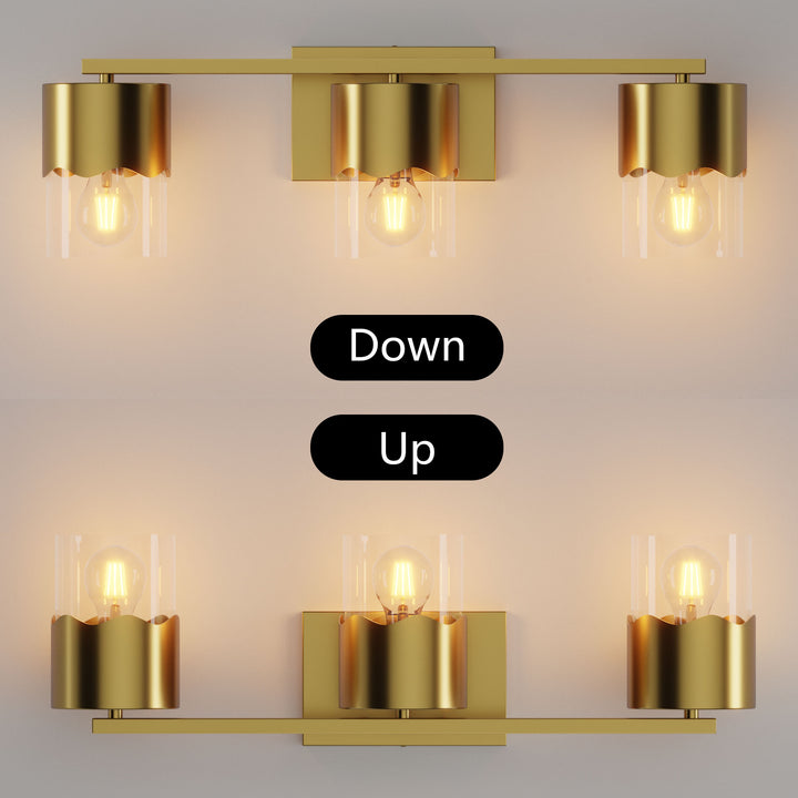 Lumin 3-light Dimmable Vanity Light With Scalloped Metal Shade