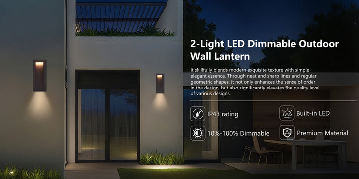 Solstice 15''H Dimmable Led Matte Black Iron Outdoor Wall Light #7085