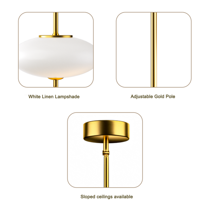 1 - Light Dimmable Modern Glass Led Pendant Light For Hallway/Kitchen Island #29018