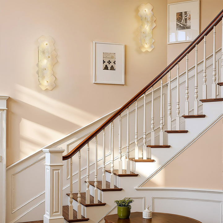 Lumin 3 - Light 𝟭𝟵.𝟱-𝗜𝗡𝗖𝗛 𝗪 Dimmable Metal Brass Etl Wall Sconces With Petal-shaped Glass #48003