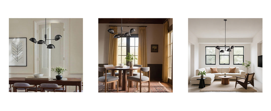 Glimmer 4-light 36" Gray/brass Modern Sputnik Chandelier With Electroplating Shade For Dining Room Or Kitchen #29030