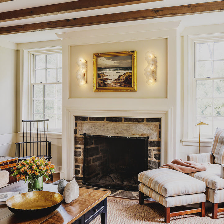 Lumin 3 - Light 𝟭𝟵.𝟱-𝗜𝗡𝗖𝗛 𝗪 Dimmable Metal Brass Etl Wall Sconces With Petal-shaped Glass #48003