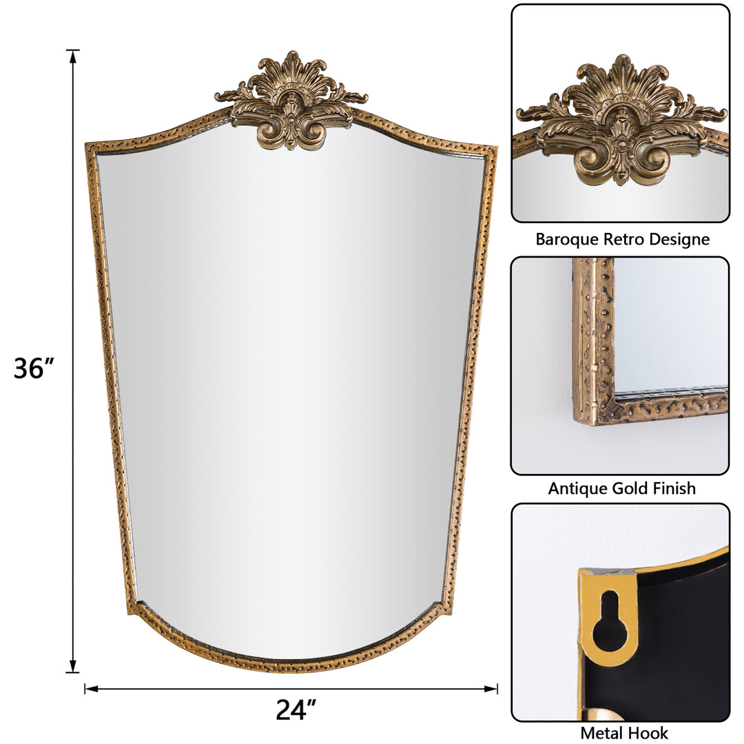 Opulence Vintage Asymmetrical Decorative Wall Mirror Accent Mirror #31006