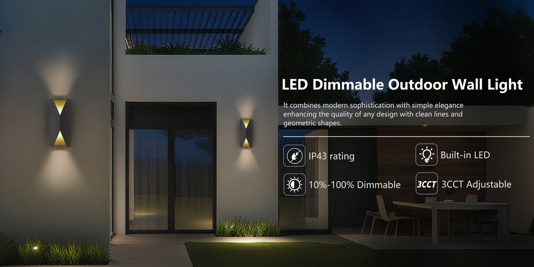 Brandalynn 2 - Lights 15''h Led Outdoor Wall Sconce #7081
