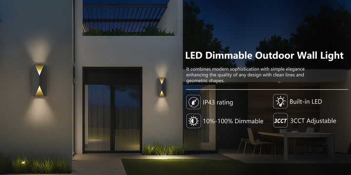 Brandalynn 2 - Lights 15''h Led Outdoor Wall Sconce #7081