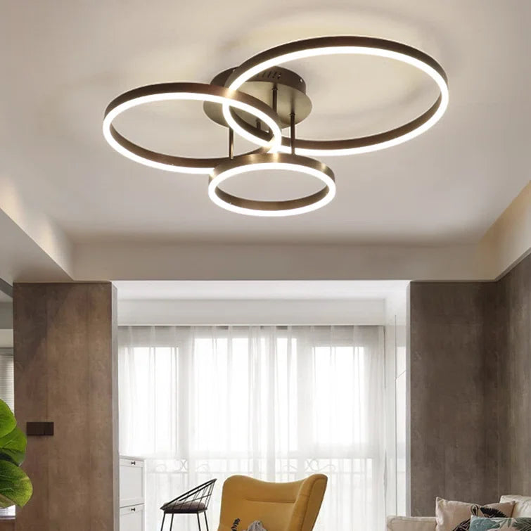 Maxax 3 - Light 31.8in LED Rings Unique Flush Mount #YX-17-FM