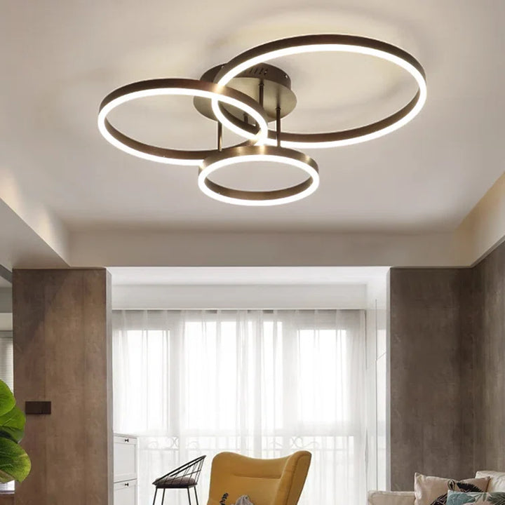 Maxax 3 - Light 31.8in LED Rings Unique Flush Mount #YX-17-FM