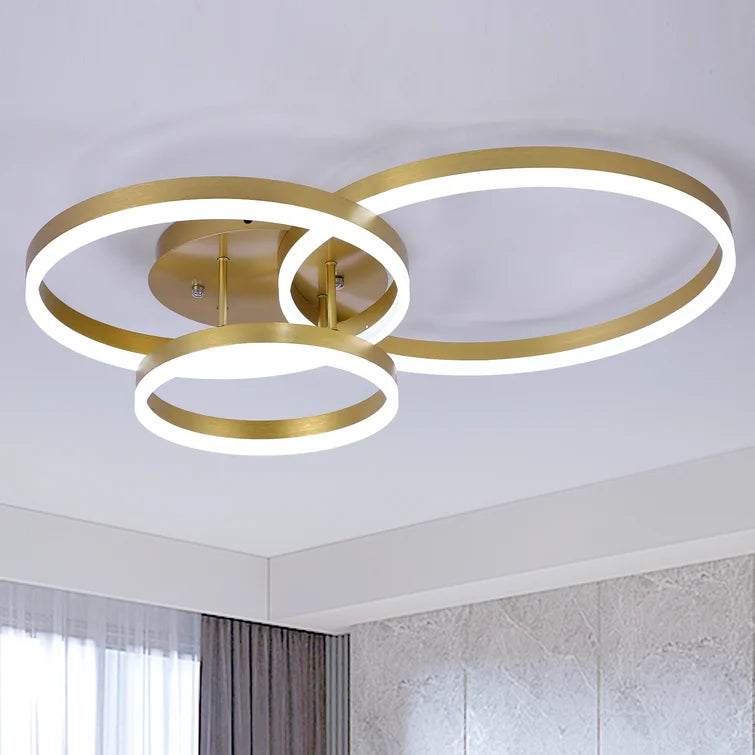 Maxax 3 - Light 31.8in LED Rings Unique Flush Mount #YX-17-FM