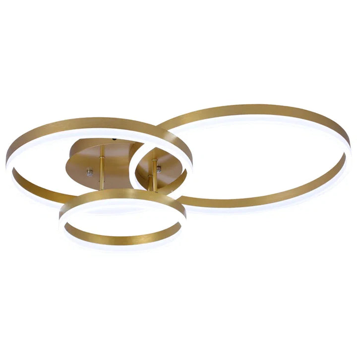 Maxax 3 - Light 31.8in LED Rings Unique Flush Mount #YX-17-FM