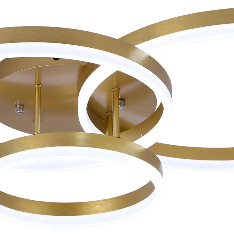 Maxax 3 - Light 31.8in LED Rings Unique Flush Mount #YX-17-FM