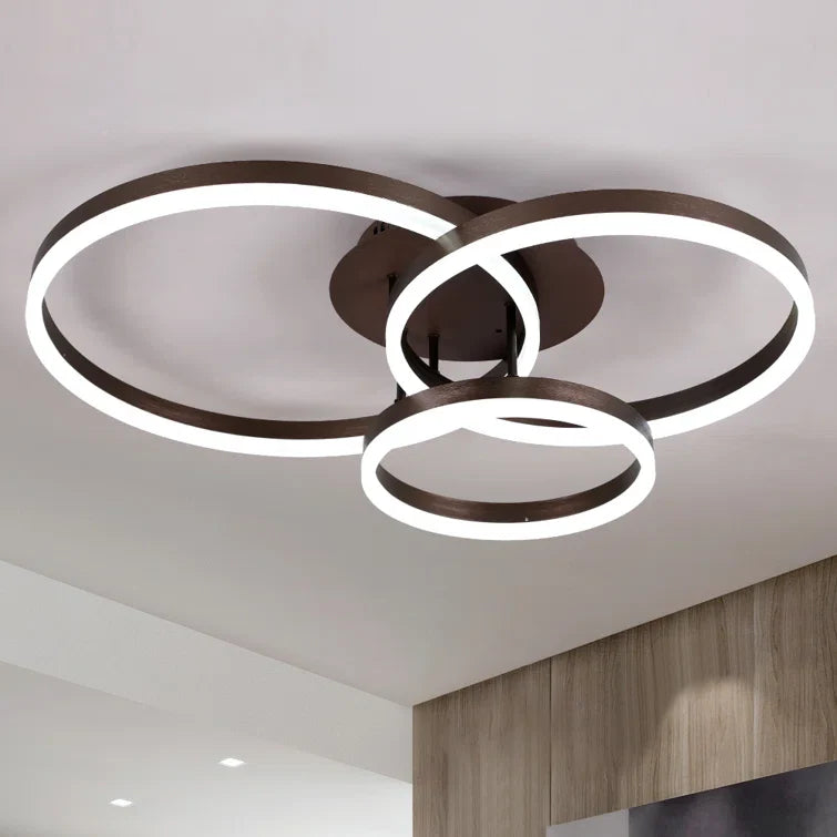 Maxax 3 - Light 31.8in LED Rings Unique Flush Mount #YX-17-FM