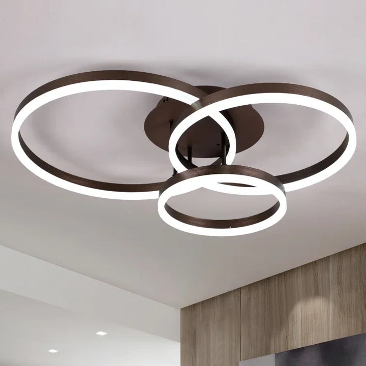 Maxax 3 - Light 31.8in LED Rings Unique Flush Mount #YX-17-FM