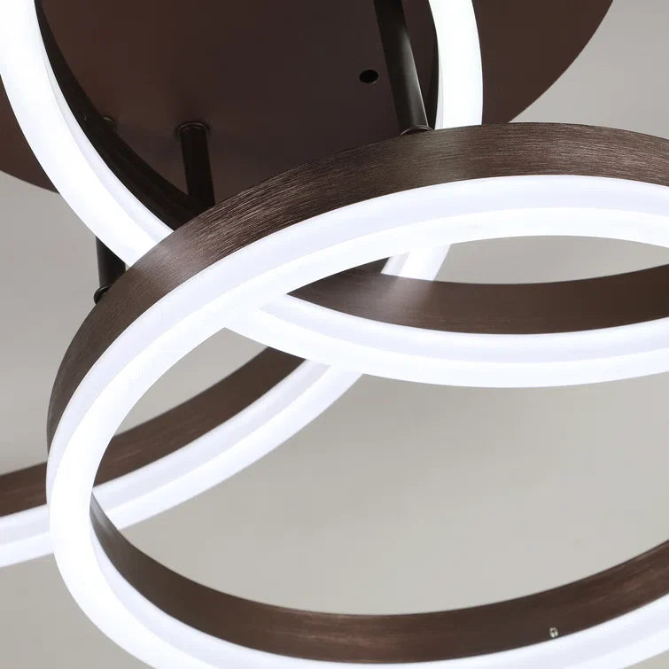 Maxax 3 - Light 31.8in LED Rings Unique Flush Mount #YX-17-FM
