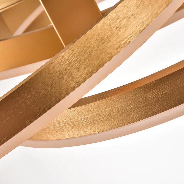 Maxax Gold Geometric LED Semi Flush Mount #MX19035