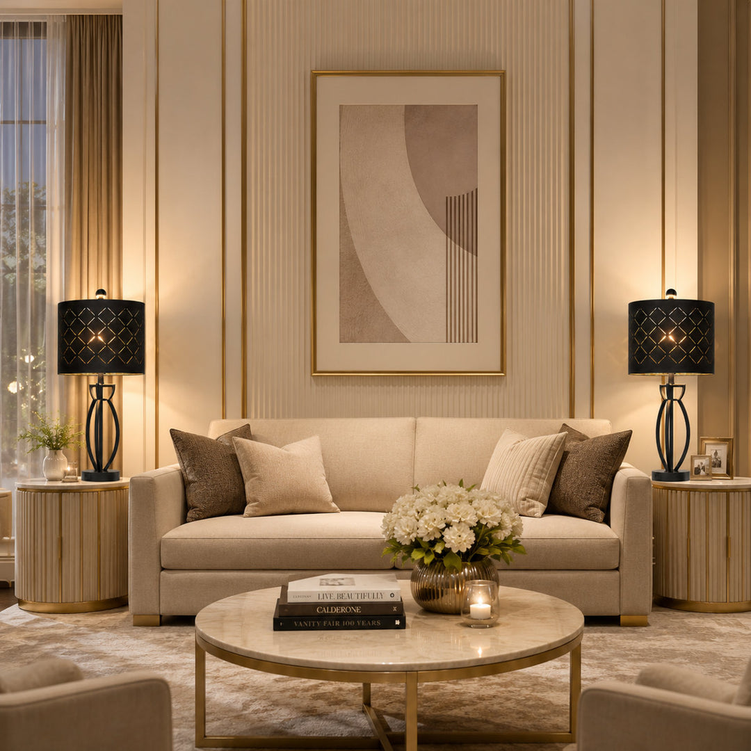 Vibe 24.6'' Traditional Gold Metal Table Lamp With Usb For Living Room/Bedroom #T274