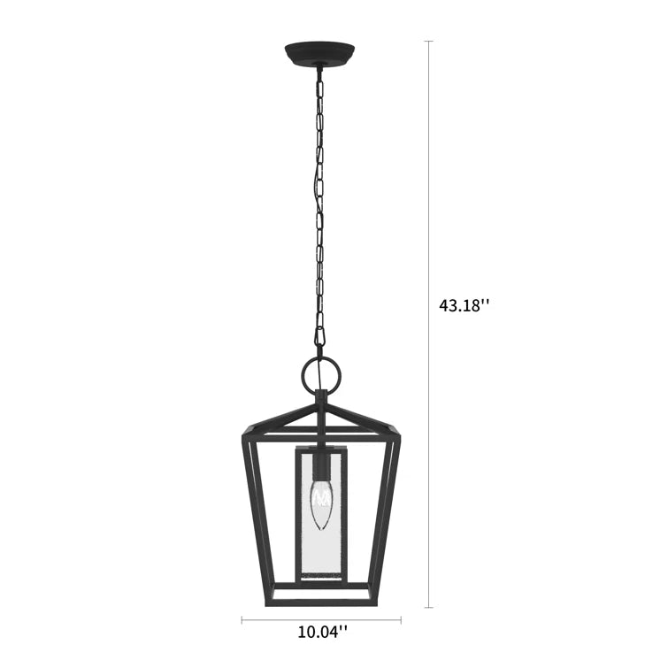 Maxax 1- Light Outdoor Hanging Lantern #7014-1BK