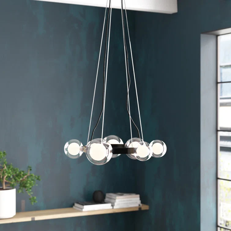 Maxax 7 - Light Candle Style Chandelier With Wrought Iron Accents #MX19123